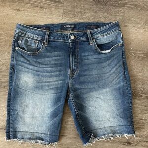 Vigoss Distressed Medium Blue Denim Jean Shorts